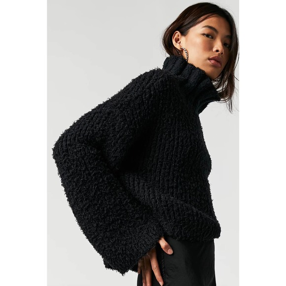 Free People Sweaters - Free People Canyon Pullover Mock Neck Sweater in Black Size XS NWT